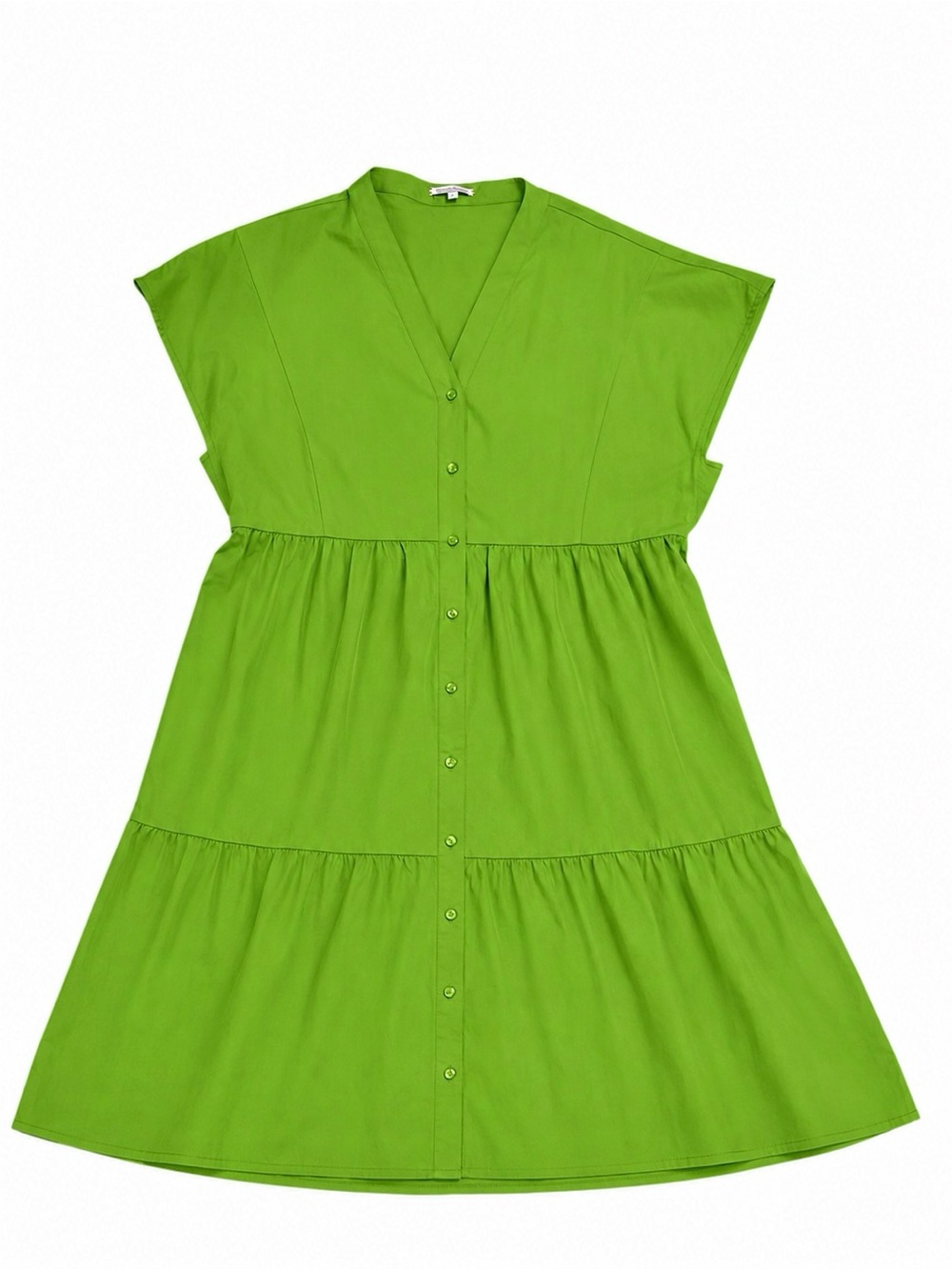 FRANCES VALENTINE Button Up Easy Breezy MIDI Short Sleeve Dress - Picture 6 of 8